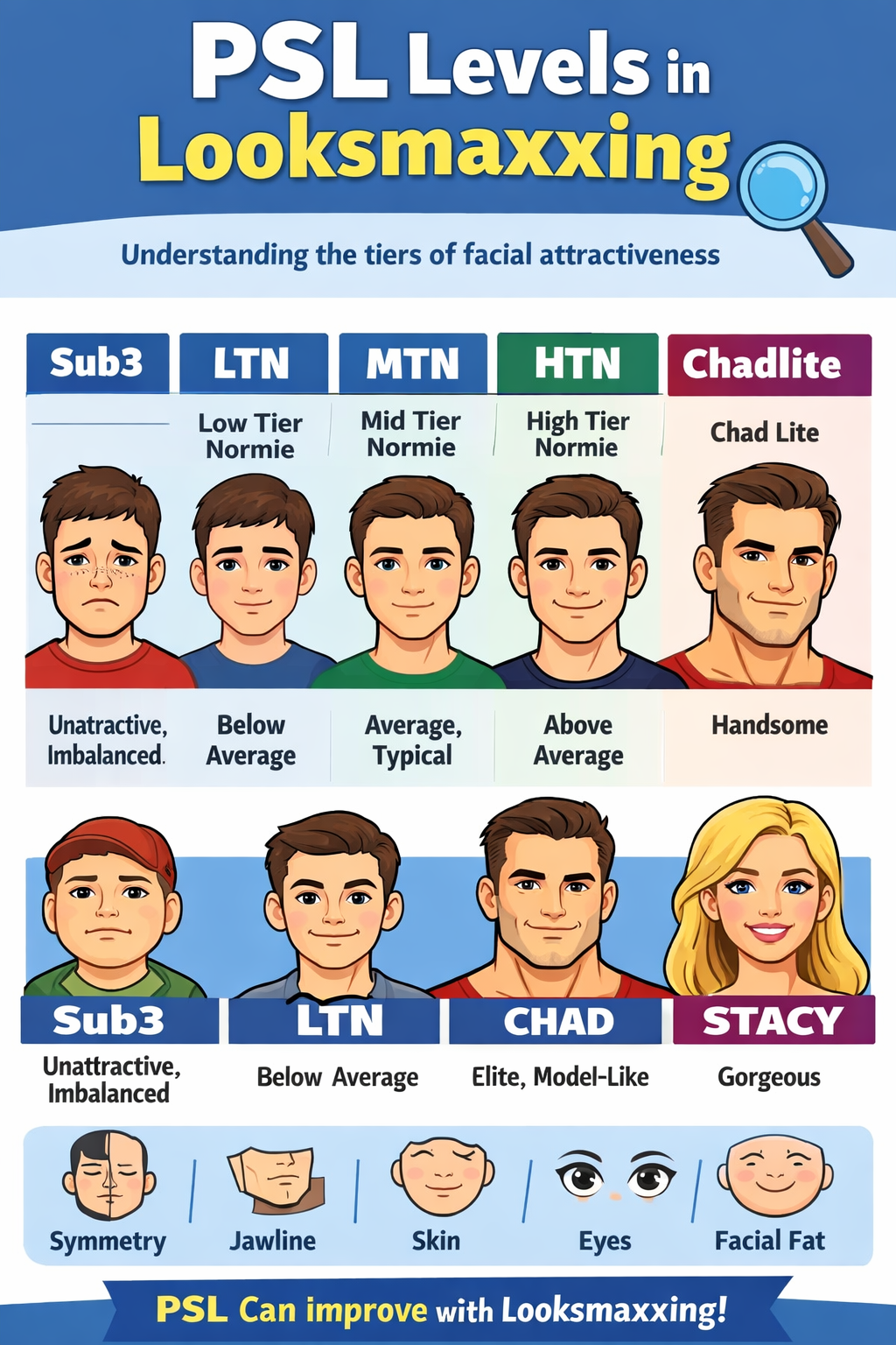 PSL Levels in Looksmaxxing